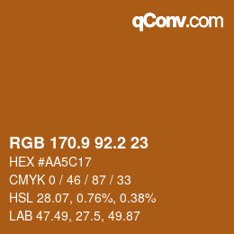 Color code: RGB 170.9 92.2 23 | qconv.com