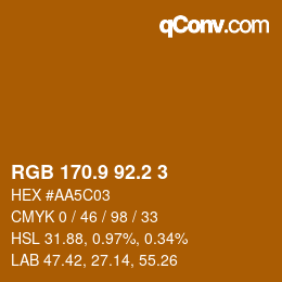 Color code: RGB 170.9 92.2 3 | qconv.com
