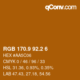 Color code: RGB 170.9 92.2 6 | qconv.com