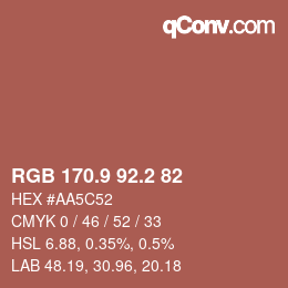 Color code: RGB 170.9 92.2 82 | qconv.com