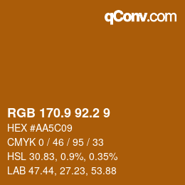 Color code: RGB 170.9 92.2 9 | qconv.com