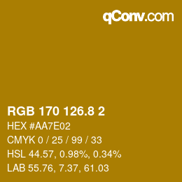 Color code: RGB 170 126.8 2 | qconv.com