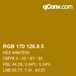 Color code: RGB 170 126.8 5 | qconv.com