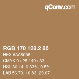 Farbcode: RGB 170 128.2 86 | qconv.com