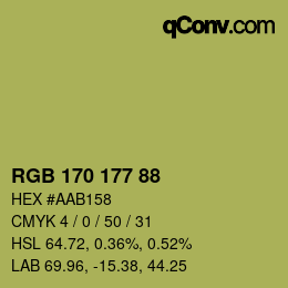 Farbcode: RGB 170 177 88 | qconv.com