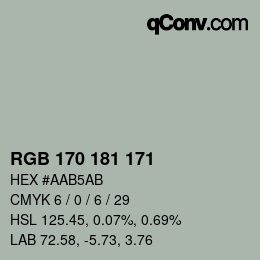 Color code: RGB 170 181 171 | qconv.com