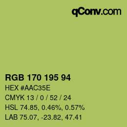 Farbcode: RGB 170 195 94 | qconv.com
