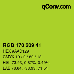 Farbcode: RGB 170 209 41 | qconv.com