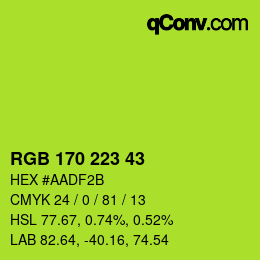 Farbcode: RGB 170 223 43 | qconv.com