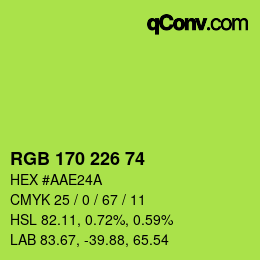 Color code: RGB 170 226 74 | qconv.com