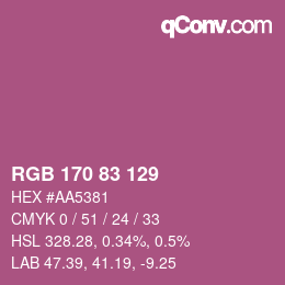 Farbcode: RGB 170 83 129 | qconv.com