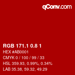 カラーコード: RGB 171.1 0.8 1 | qconv.com
