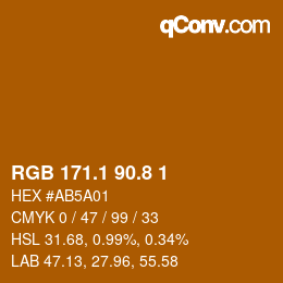 カラーコード: RGB 171.1 90.8 1 | qconv.com