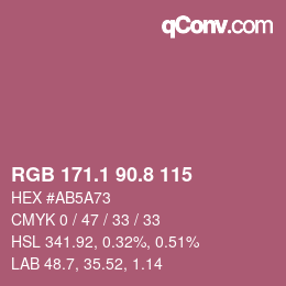 Color code: RGB 171.1 90.8 115 | qconv.com