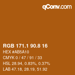 Color code: RGB 171.1 90.8 16 | qconv.com