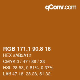 Color code: RGB 171.1 90.8 18 | qconv.com