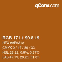 Código de color: RGB 171.1 90.8 19 | qconv.com