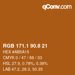 Color code: RGB 171.1 90.8 21 | qconv.com
