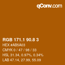 Color code: RGB 171.1 90.8 3 | qconv.com