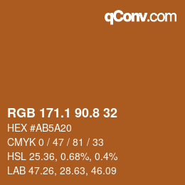 Color code: RGB 171.1 90.8 32 | qconv.com