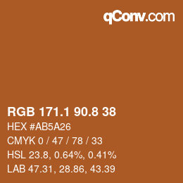Color code: RGB 171.1 90.8 38 | qconv.com