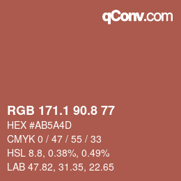 Color code: RGB 171.1 90.8 77 | qconv.com