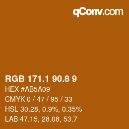 Farbcode: RGB 171.1 90.8 9 | qconv.com