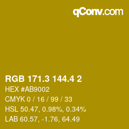 カラーコード: RGB 171.3 144.4 2 | qconv.com