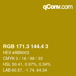 カラーコード: RGB 171.3 144.4 3 | qconv.com