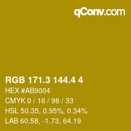 カラーコード: RGB 171.3 144.4 4 | qconv.com