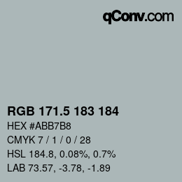 Farbcode: RGB 171.5 183 184 | qconv.com