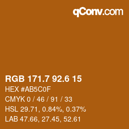 カラーコード: RGB 171.7 92.6 15 | qconv.com
