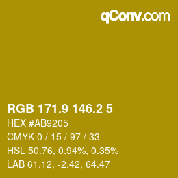 カラーコード: RGB 171.9 146.2 5 | qconv.com