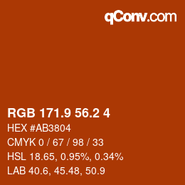 Color code: RGB 171.9 56.2 4 | qconv.com