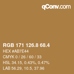 カラーコード: RGB 171 126.8 68.4 | qconv.com