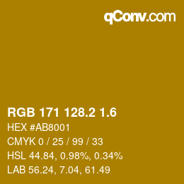 カラーコード: RGB 171 128.2 1.6 | qconv.com