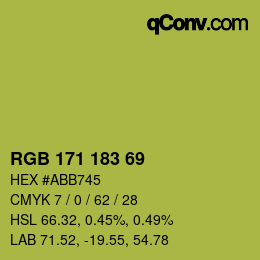 カラーコード: RGB 171 183 69 | qconv.com