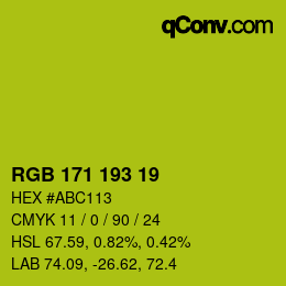 Color code: RGB 171 193 19 | qconv.com