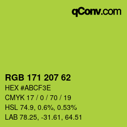 Color code: RGB 171 207 62 | qconv.com