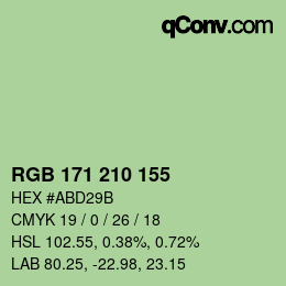 Farbcode: RGB 171 210 155 | qconv.com