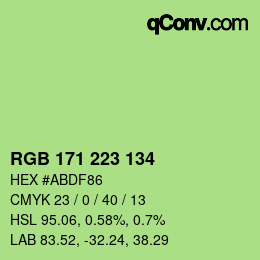 Color code: RGB 171 223 134 | qconv.com