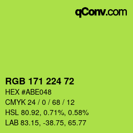 颜色代码: RGB 171 224 72 | qconv.com