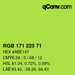 Color code: RGB 171 225 71 | qconv.com