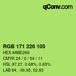 Color code: RGB 171 226 105 | qconv.com