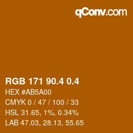 カラーコード: RGB 171 90.4 0.4 | qconv.com