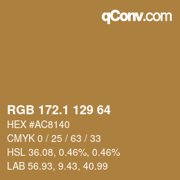 カラーコード: RGB 172.1 129 64 | qconv.com