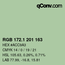 Color code: RGB 172.1 201 163 | qconv.com