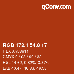 Color code: RGB 172.1 54.8 17 | qconv.com