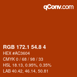 Color code: RGB 172.1 54.8 4 | qconv.com
