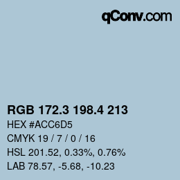 カラーコード: RGB 172.3 198.4 213 | qconv.com